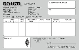 QSL-Karten 9x14cm DIGITAL 4/1-farbig mit Standard-Motiv17